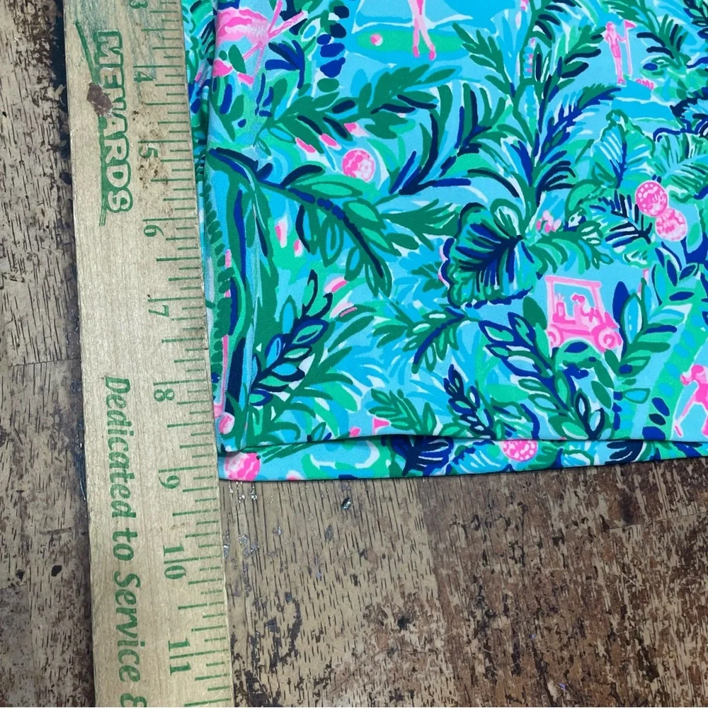 Lilly Pulitzer Luxletic Reid Short UPF‎ 50+ Blue Horizon Par Fection Golf 0